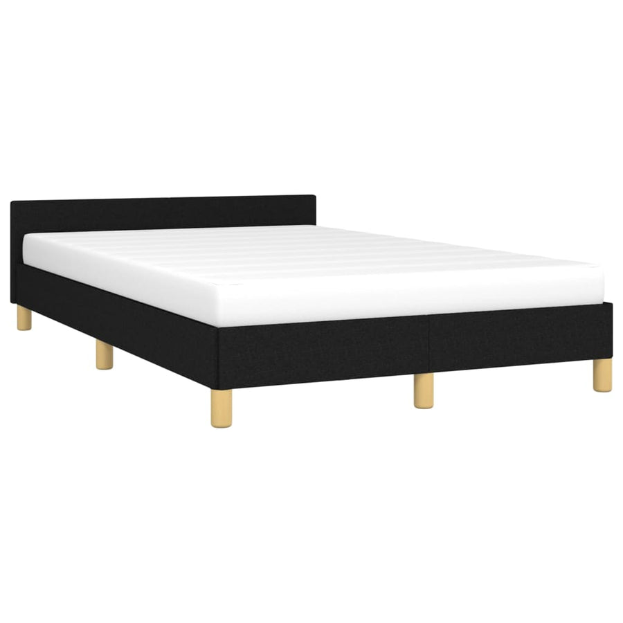 Bedframe Met Hoofdeinde Stof 120 x 200 cm Zwart