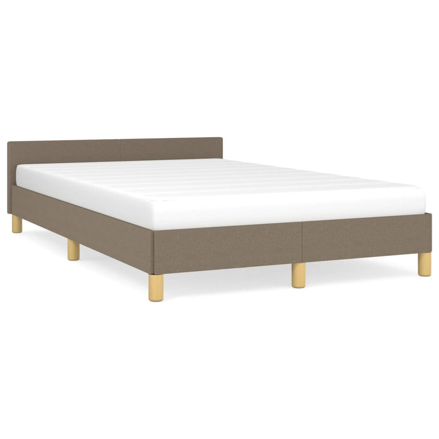 Bedframe Met Hoofdeinde Stof Taupe 120X200 Cm 120 x 200 cm