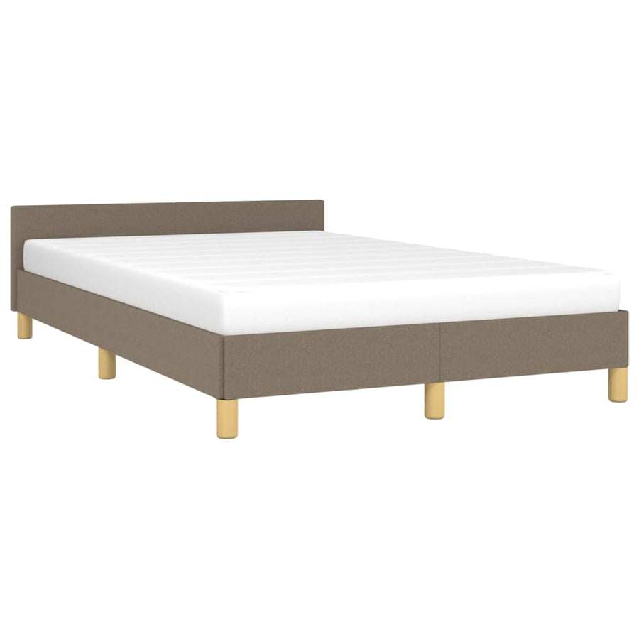 Bedframe Met Hoofdeinde Stof Taupe 120X200 Cm 120 x 200 cm