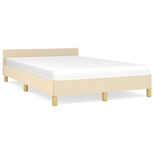 Bedframe Met Hoofdeinde Stof Kleurig 120 x 200 cm crème