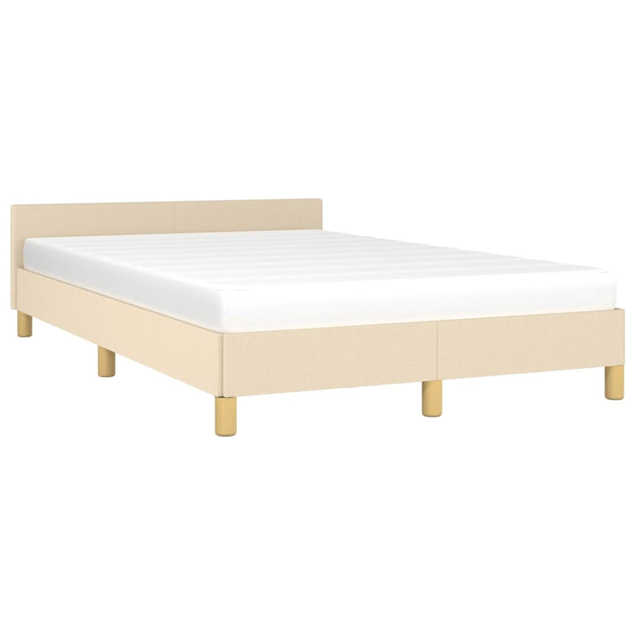 Bedframe Met Hoofdeinde Stof Kleurig 120 x 200 cm crème
