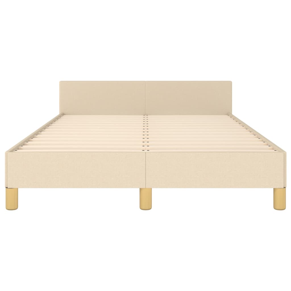Bedframe Met Hoofdeinde Stof Kleurig 120 x 200 cm crème