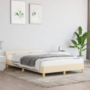 Bedframe 120x200 cm stof crèmekleurig