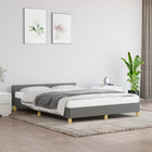 Bedframe 140x190 cm donkergrijs stof