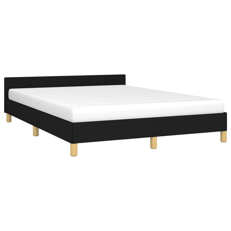 Bedframe Met Hoofdeinde Stof 140 x 190 cm Zwart