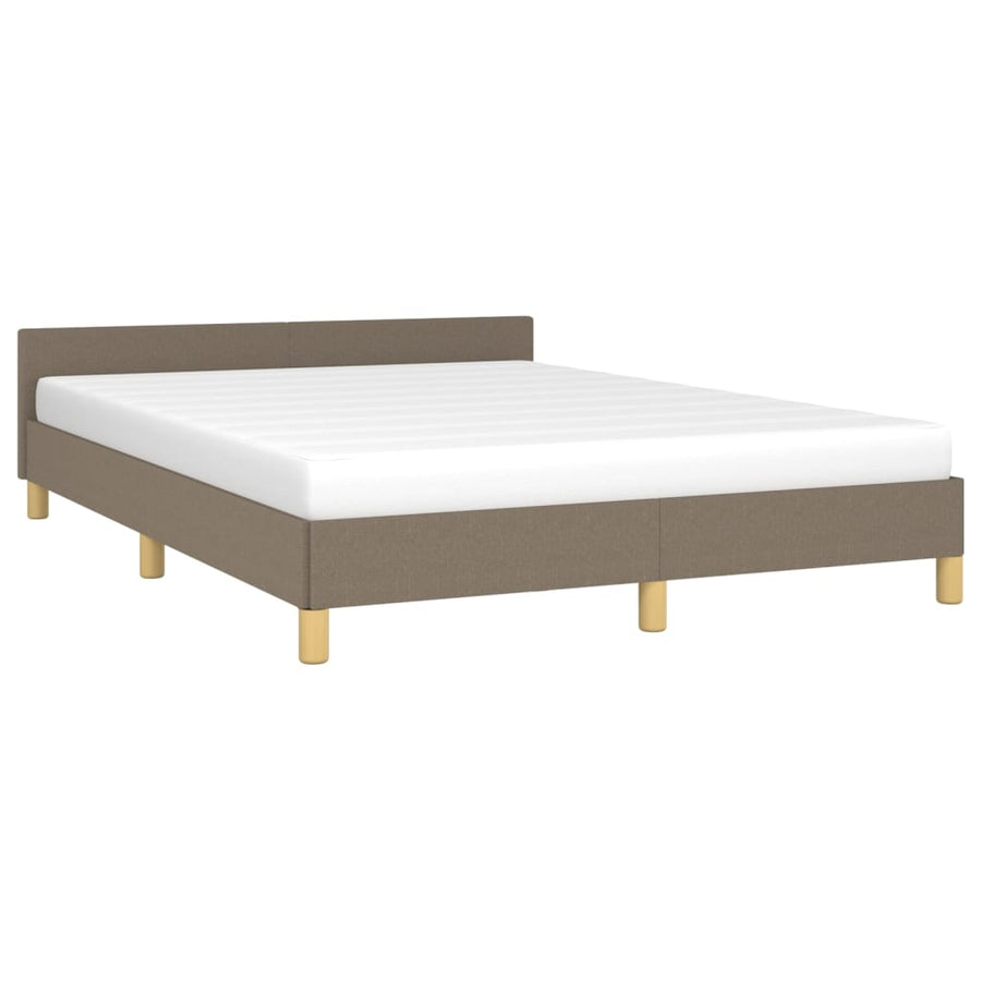 Bedframe Met Hoofdeinde Stof 140 x 190 cm Taupe