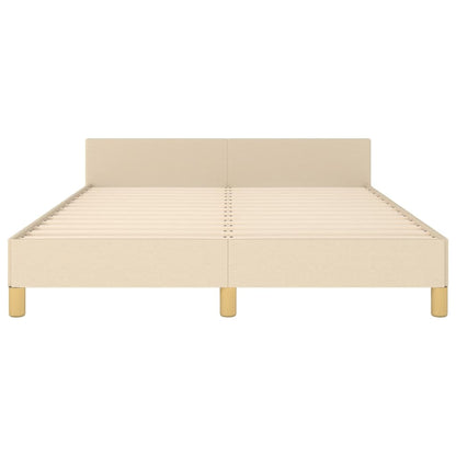 Bedframe Met Hoofdeinde Stof Kleurig 140 x 190 cm crème