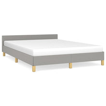 Bedframe Met Hoofdeinde Stof 140 x 200 cm Lichtgrijs