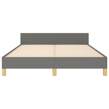Bedframe Met Hoofdeinde Stof 140 x 200 cm Donkergrijs