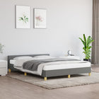 Bedframe 140x200 cm donkergrijs stof