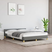 Bedframe 140x200 cm donkergrijs stof
