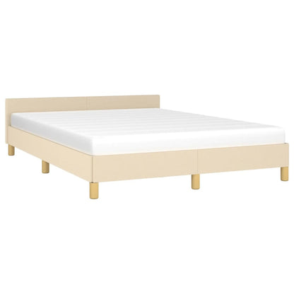 Bedframe Met Hoofdeinde Stof Kleurig 140 x 200 cm crème