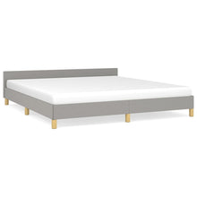 Bedframe Met Hoofdeinde Stof 160 x 200 cm Lichtgrijs
