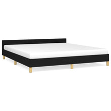 Bedframe Met Hoofdeinde Stof 160 x 200 cm Zwart