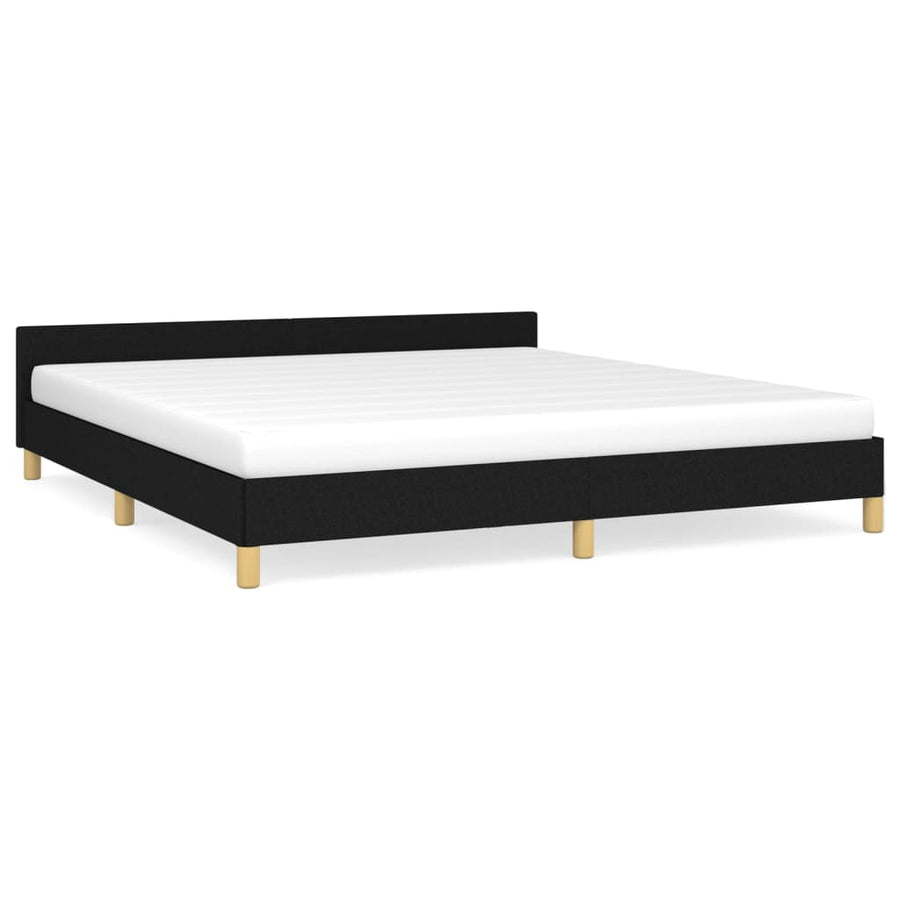 Bedframe Met Hoofdeinde Stof 160 x 200 cm Zwart