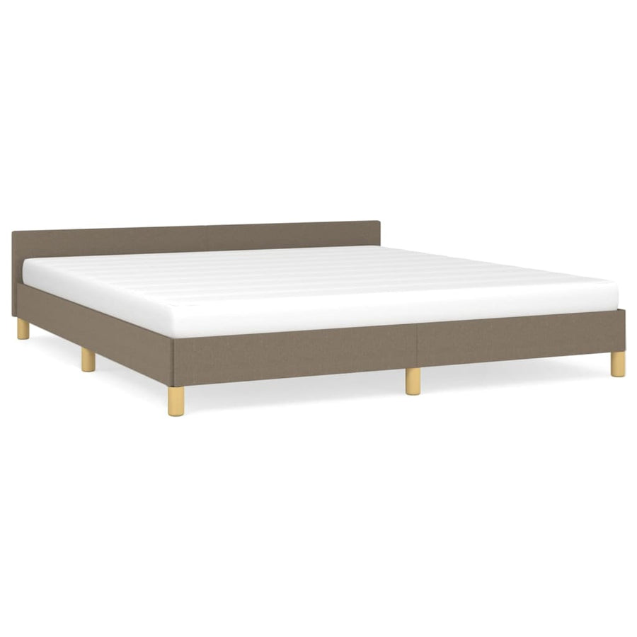 Bedframe Met Hoofdeinde Stof 160 x 200 cm Taupe
