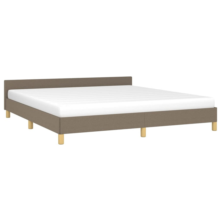 Bedframe Met Hoofdeinde Stof 160 x 200 cm Taupe