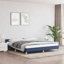 Bedframe Met Hoofdeinde Stof 160 x 200 cm Blauw