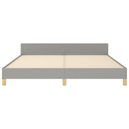 Bedframe Met Hoofdeinde Stof 180 x 200 cm Lichtgrijs