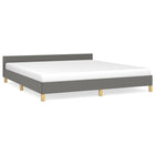 Bedframe 180x200 cm stof donkergrijs