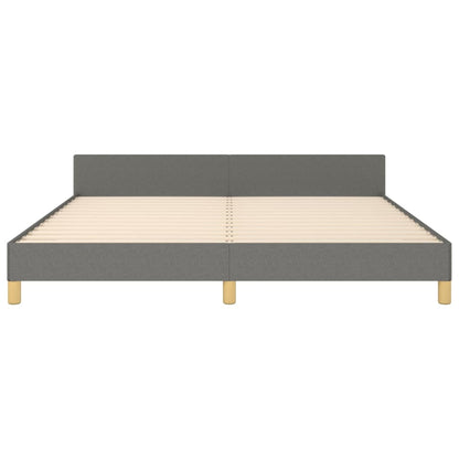 Bedframe Met Hoofdeinde Stof 180 x 200 cm Donkergrijs