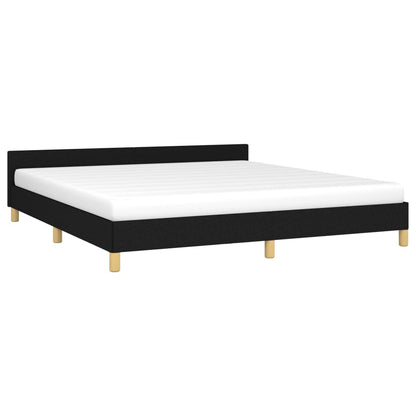 Bedframe Met Hoofdeinde Stof 180 x 200 cm Zwart