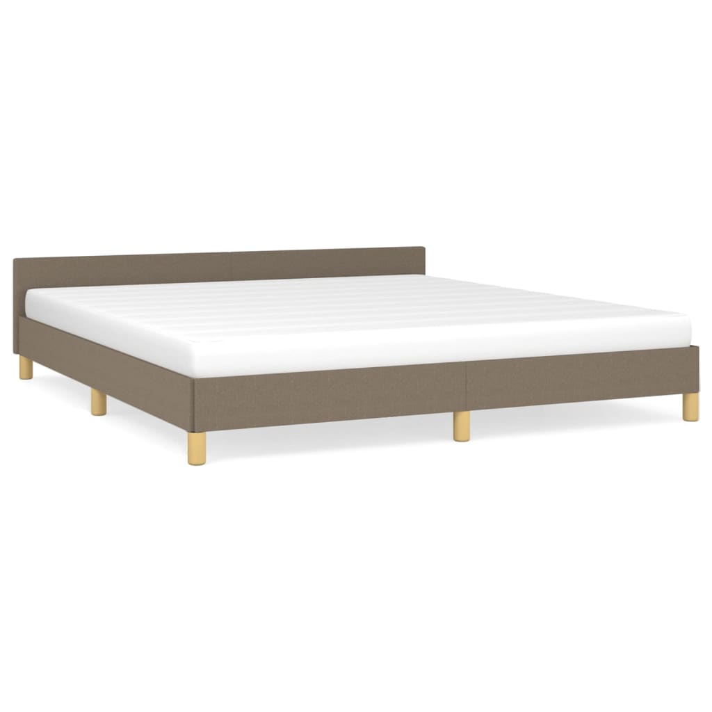 Bedframe Met Hoofdeinde Stof 180 x 200 cm Taupe