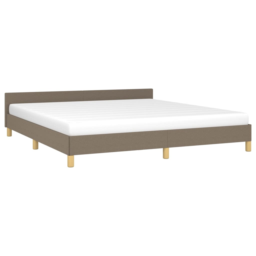 Bedframe Met Hoofdeinde Stof 180 x 200 cm Taupe