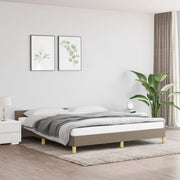 Bed frame without mattress fabric taupe 180x200 cm