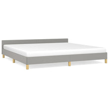 Bedframe Met Hoofdeinde Stof 200 x 200 cm Lichtgrijs
