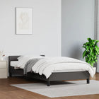 Bedframe 80x200 cm grijs kunstleer met hoofdbord