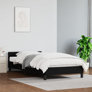 Bedframe 90x190 cm zwart kunstleer
