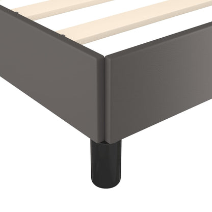 Bedframe Met Hoofdbord Kunstleer 90 x 190 cm Grijs