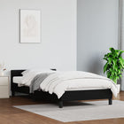 Bed frame with headboard without mattress 90x200 cm black
