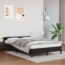 Bedframe Met Hoofdbord Kunstleer Zwart 120X200 Cm