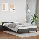 Bedframe 120x200 cm grijs kunstleer