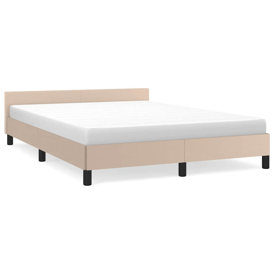Bedframe met hoofdeinde zonder matras Cappuccino 140x200 cm