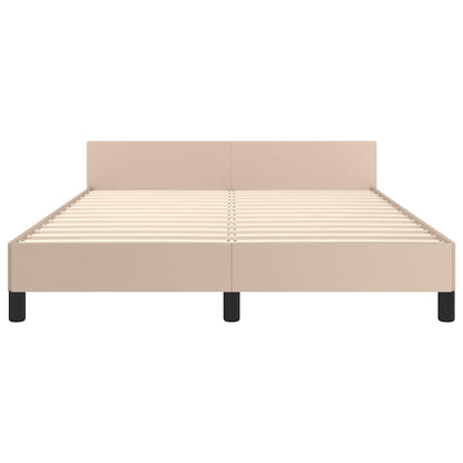 Bedframe met hoofdeinde zonder matras Cappuccino 140x200 cm