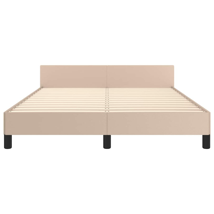 Bedframe met hoofdeinde zonder matras Cappuccino 140x200 cm