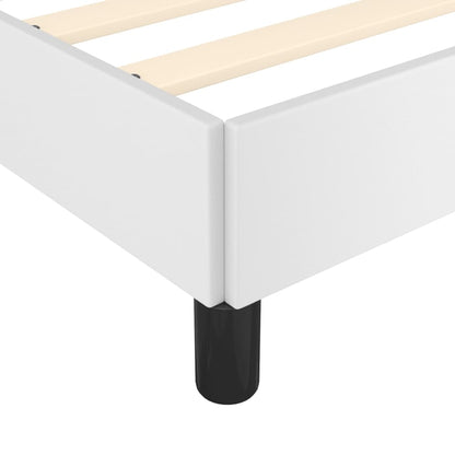 Bedframe Met Hoofdbord Kunstleer Wit 180X200 Cm