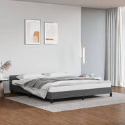 Bedframe 180x200 cm grijs kunstleer
