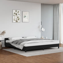 Bedframe Met Hoofdeinde Kunstleer Zwart 200X200 Cm