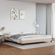 Bedframe 200x200 cm cappuccino kunstleer