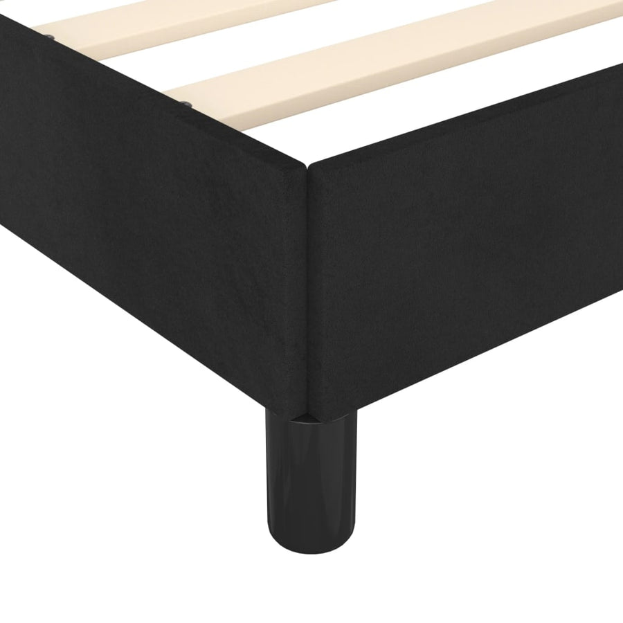 Bedframe Met Hoofdeinde Fluweel Zwart 80X200 Cm