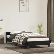 Bedframe Met Hoofdeinde Fluweel Zwart 80X200 Cm