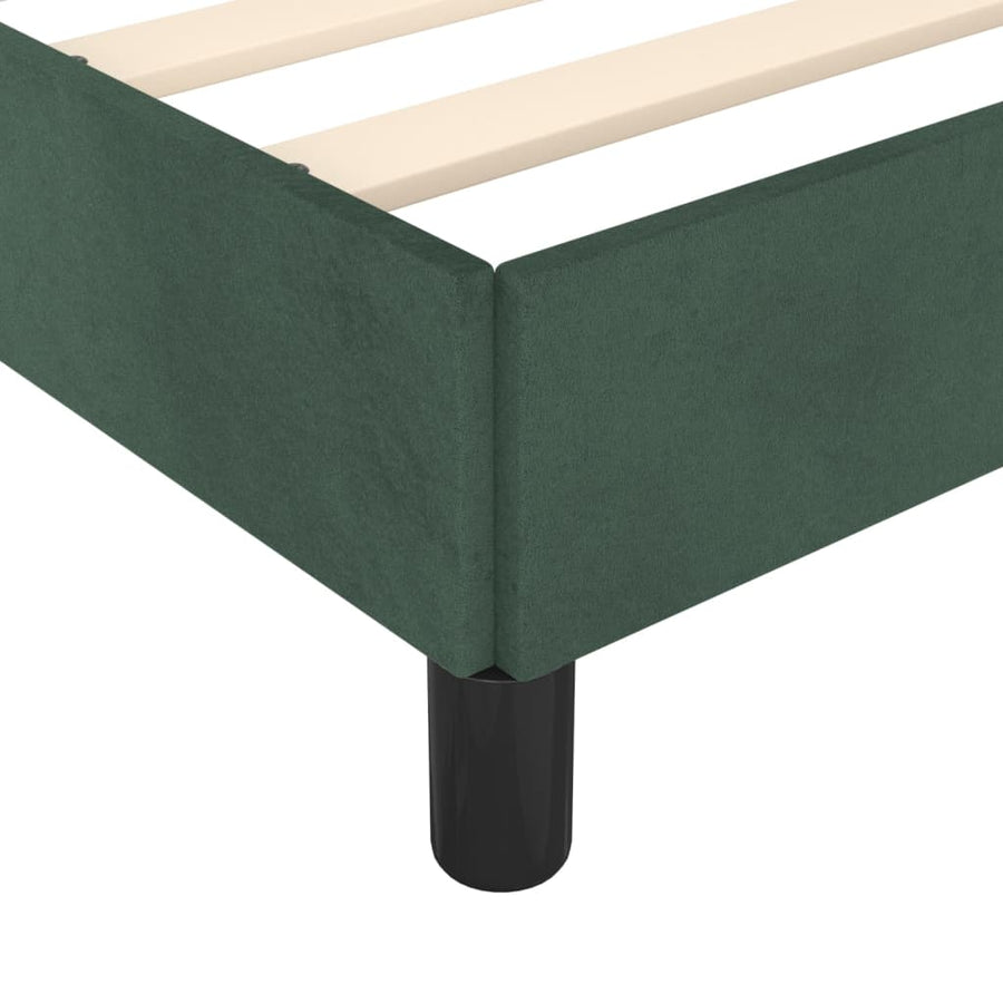 Bedframe Met Hoofdeinde Fluweel Donkergroen 80X200 Cm