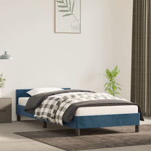 Bedframe Met Hoofdeinde Fluweel Donkerblauw 80X200 Cm