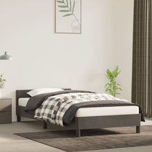 Bedframe Met Hoofdeinde Fluweel Donkergrijs 90X190 Cm