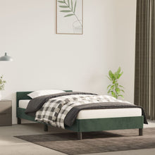 Bedframe Met Hoofdeinde Fluweel Donkergroen 90X190 Cm
