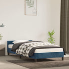 Bedframe 90x190 cm fluweel donkerblauw